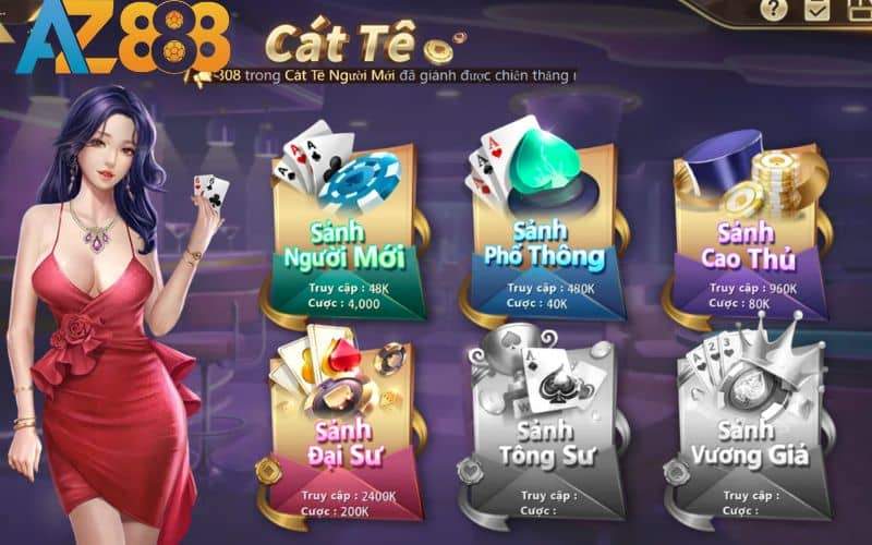 Các sảnh chơi bài cattê phổ biến tại AZ888 Các sảnh chơi bài cattê phổ biến tại AZ888